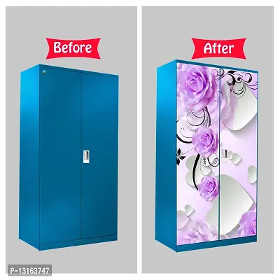 Self Adhesive Almirah Stickers, Wall Stickers, Decorative Sticker Wallpaper for Home Wardrobe Doors (BenganiDilAlmira) PVC Vinyl Size Large (39 x 84 Inch)-thumb5