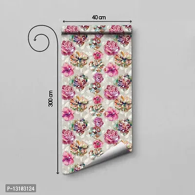 WALLWEAR - Self Adhesive Wallpaper For Walls And Wall Sticker For Home D&eacute;cor (GlassFlower) Extra Large Size (300x40cm) 3D Wall Papers For Bedroom, Livingroom, Kitchen, Hall, Office Etc Decorations-thumb2