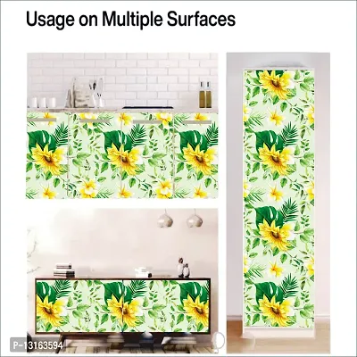 Self Adhesive Wallpapers (WildFlower) Wall Stickers Extra Large (300x40cm) for Bedroom | Livingroom | Kitchen | Hall Etc-thumb5