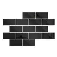 DeCorner Mirror Stickers for Wall | Pack of (15 Big Frame Black) 3D Acrylic Decorative Mirror Wall Stickers, Mirror for Wall | Home | Almira | Bedroom | Bathroom | Hall | Kitchen | KidsRoom Etc.-thumb3