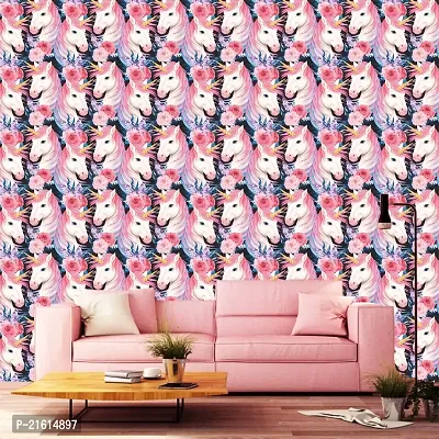 DeCorner - Self Adhesive Wallpaper for Walls (UnicornWithHorn) Extra Large Size (300x40) Cm Wall Stickers for Bedroom | Wall Stickers for Living Room | Wall Stickers for Kitchen | Pack of-1-thumb4