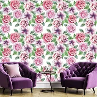 DeCorner - Self Adhesive Wallpaper for Walls (Garden Gulab) Extra Large Size (300x40) Cm Wall Stickers for Bedroom | Wall Stickers for Living Room | Wall Stickers for Kitchen | Pack of-1-thumb2