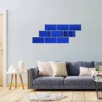 DeCorner Mirror Stickers for Wall | Pack of (9 Big Frame Blue) 3D Acrylic Decorative Mirror Wall Stickers, Mirror for Wall | Home | Almira | Bedroom | Bathroom | Hall | Kitchen | KidsRoom Etc.-thumb3