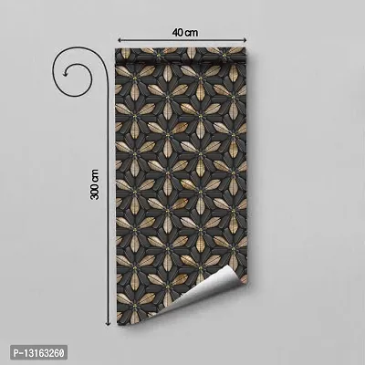 Self Adhesive Wallpapers (CoffeeBeansFlower) Wall Stickers Extra Large (300x40cm) for Bedroom | Livingroom | Kitchen | Hall Etc-thumb2