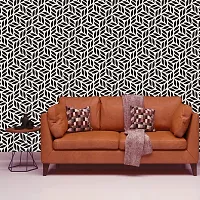 DeCorner - Self Adhesive Wallpaper for Walls (BlackWhiteLeaf) Extra Large Size (300x40) Cm Wall Stickers for Bedroom | Wall Stickers for Living Room | Wall Stickers for Kitchen | Pack of-1-thumb3