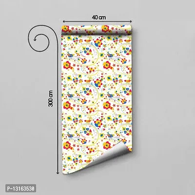 Self Adhesive Wallpapers (SparrowFlower) Wall Stickers Extra Large (300x40cm) for Bedroom | Livingroom | Kitchen | Hall Etc-thumb2