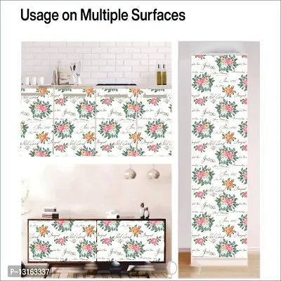 Self Adhesive Wallpapers (GreetingFlower) Wall Stickers Extra Large (300x40cm) for Bedroom | Livingroom | Kitchen | Hall Etc-thumb5