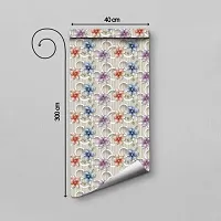 Self Adhesive Wallpapers (colorfullFlower) Wall Stickers Extra Large (300x40cm) for Bedroom | Livingroom | Kitchen | Hall Etc-thumb1