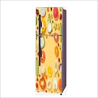 Self Adhesive Fridge Sticker Single/Double Door Full Size (160x60) Cm Fridge Stickers | Refrigerator Wall Stickers for Kitchen Decoration | Sticker for Fridge Door (CutFruit)-thumb4