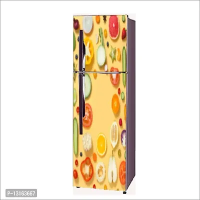 Self Adhesive Fridge Sticker Single/Double Door Full Size (160x60) Cm Fridge Stickers | Refrigerator Wall Stickers for Kitchen Decoration | Sticker for Fridge Door (CutFruit)-thumb5