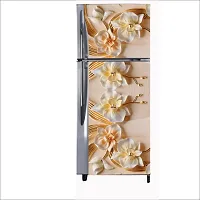 Self Adhesive Fridge Sticker Single/Double Door Full Size (160x60) Cm Fridge Stickers | Refrigerator Wall Stickers for Kitchen Decoration | Sticker for Fridge Door (Jasmine)-thumb4