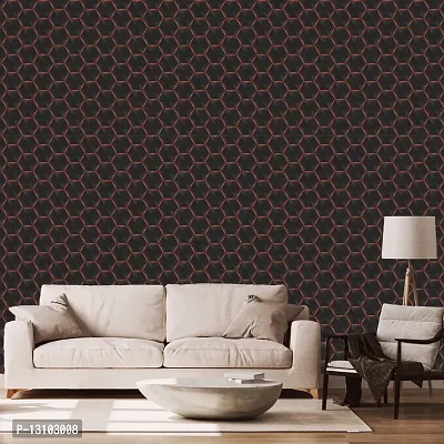 WALLWEAR - Self Adhesive Wallpaper For Walls And Wall Sticker For Home D&eacute;cor (BlackHoneycomb) Extra Large Size (300x40cm) 3D Wall Papers For Bedroom, Livingroom, Kitchen, Hall, Office Etc Decorations-thumb3