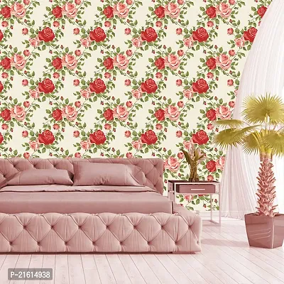 DeCorner - Self Adhesive Wallpaper for Walls (RossyRose) Extra Large Size (300x40) Cm Wall Stickers for Bedroom | Wall Stickers for Living Room | Wall Stickers for Kitchen | Pack of-1-thumb5