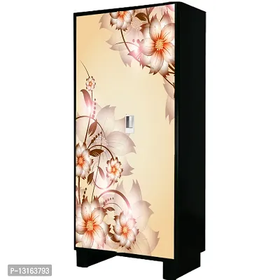 Self Adhesive Almirah Stickers, Wall Stickers, Decorative Sticker Wallpaper for Home Wardrobe Doors (FloralCornerAlmira) PVC Vinyl Size Large (39 x 84 Inch)-thumb4