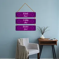 DeCorner Decorative Wooden Printed all Hanger | Wall Decor for Living Room | Wall Hangings for Home Decoration | Bedroom Wall Decor | Wooden Wall Hangings Home.(Kind Calm Brave)-thumb4