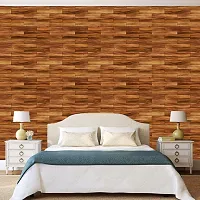 WALLWEAR - Self Adhesive Wallpaper For Walls And Wall Sticker For Home D&eacute;cor (WoodenPatti) Extra Large Size (300x40cm) 3D Wall Papers For Bedroom, Livingroom, Kitchen, Hall, Office Etc Decorations-thumb2