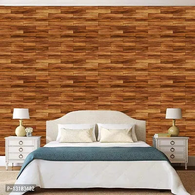 WALLWEAR - Self Adhesive Wallpaper For Walls And Wall Sticker For Home D&eacute;cor (WoodenPatti) Extra Large Size (300x40cm) 3D Wall Papers For Bedroom, Livingroom, Kitchen, Hall, Office Etc Decorations-thumb3