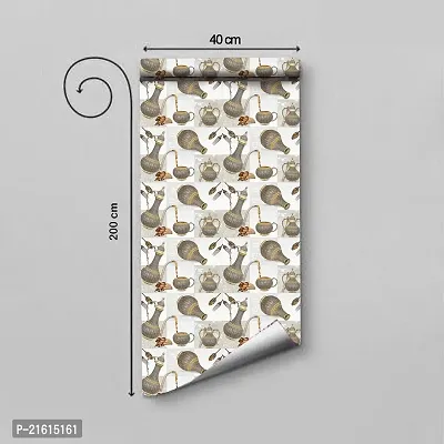 DeCorner-Wallpaper for Kitchen Waterproof | Wallpaper for Kitchen Oil Proof |Kitchen Wallpaper Size (40x200) Cm Decorations Kitchen Self Wallpaper Wall Stickers for Kitchen Wall Kashmiri Tea Tile-thumb4