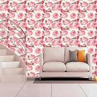 DeCorner - Self Adhesive Wallpaper for Walls (BirdFlower) Extra Large Size (300x40) Cm Wall Stickers for Wall Bedroom | Wall Stickers for Living Room | Wall Stickers for Kitchen | Pack of-1-thumb1