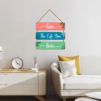 DeCorner Decorative Wooden Printed all Hanger | Wall Decor for Living Room | Wall Hangings for Home Decoration | Bedroom Wall Decor | Wooden Wall Hangings Home.(Live The Life You Love)-thumb4