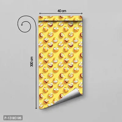 WALLWEAR - Self Adhesive Wallpaper For Walls And Wall Sticker For Home D&eacute;cor (Emoji) Extra Large Size (300x40cm) 3D Wall Papers For Bedroom, Livingroom, Kitchen, Hall, Office Etc Decorations-thumb2