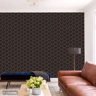WALLWEAR - Self Adhesive Wallpaper For Walls And Wall Sticker For Home D&eacute;cor (BlackHoneycomb) Extra Large Size (300x40cm) 3D Wall Papers For Bedroom, Livingroom, Kitchen, Hall, Office Etc Decorations-thumb4