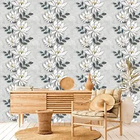 DeCorner - Self Adhesive Wallpaper for Walls (SilverLotusFlower) Extra Large Size (300x40) Cm Wall Stickers for Bedroom | Wall Stickers for Living Room | Wall Stickers for Kitchen | Pack of-1-thumb4