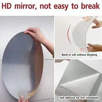 DeCorner -Self Adhesive Plastic Oval Mirror for Wall Stickers (30x20) cm Frameless Flexible Mirror for Bathroom | Bedroom | Living Room (Oval Mirror) Mirror Wall Decor-thumb1