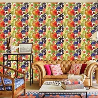 DeCorner - Self Adhesive Wallpaper for Walls (AppleGrapes) Extra Large Size (300x40) Cm Wall Stickers for Bedroom | Wall Stickers for Living Room | Wall Stickers for Kitchen | Pack of-1-thumb4