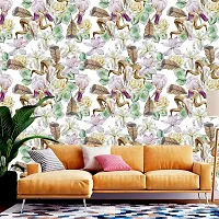 DeCorner - Self Adhesive Wallpaper for Walls (Deer Head Flower) Extra Large Size (300x40) Cm Wall Stickers for Bedroom | Wall Stickers for Living Room | Wall Stickers for Kitchen | Pack of-1-thumb3