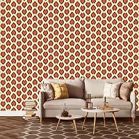 DeCorner - Self Adhesive Wallpaper for Walls (FlameLeaf) Extra Large Size (300x40) Cm Wall Stickers for Bedroom | Wall Stickers for Living Room | Wall Stickers for Kitchen | Pack of-1-thumb1