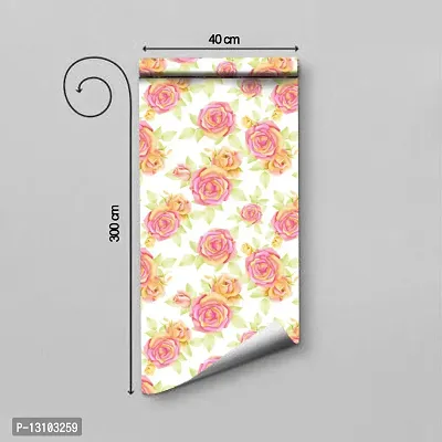 WALLWEAR - Self Adhesive Wallpaper For Walls And Wall Sticker For Home D&eacute;cor (PaperRose) Extra Large Size (300x40cm) 3D Wall Papers For Bedroom, Livingroom, Kitchen, Hall, Office Etc Decorations-thumb2