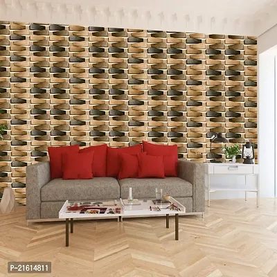 DeCorner - Self Adhesive Wallpaper for Walls (3DWoodBlock) Extra Large Size (300x40) Cm Wall Stickers for Bedroom | Wall Stickers for Living Room | Wall Stickers for Kitchen | Pack of-1-thumb4