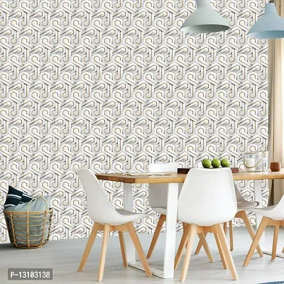 WALLWEAR - Self Adhesive Wallpaper For Walls And Wall Sticker For Home D&eacute;cor (GoldenMaze) Extra Large Size (300x40cm) 3D Wall Papers For Bedroom, Livingroom, Kitchen, Hall, Office Etc Decorations-thumb3