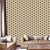 DeCorner - Self Adhesive Wallpaper for Walls (YellowWhiteTriangle) Extra Large Size (300x40) Cm Wall Stickers for Bedroom | Wall Stickers for Living Room | Wall Stickers for Kitchen | Pack of-1-thumb2