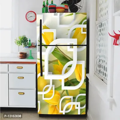 Self Adhesive Fridge Sticker Single/Double Door Full Size (160x60) Cm Fridge Stickers | Refrigerator Wall Stickers for Kitchen Decoration | Sticker for Fridge Door (LeafNLeaf)