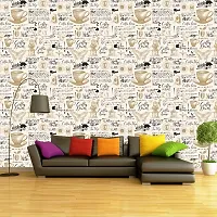 DeCorner - Self Adhesive Wallpaper for Walls (CoffeeShop) Extra Large Size (300x40) Cm Wall Stickers for Bedroom | Wall Stickers for Living Room | Wall Stickers for Kitchen | Pack of-1-thumb3