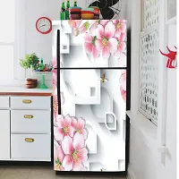 Self Adhesive Fridge Sticker Single/Double Door Full Size (160x60) Cm Fridge Stickers | Refrigerator Wall Stickers for Kitchen Decoration | Sticker for Fridge Door (BeeFlower)-thumb3