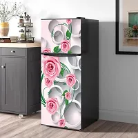 Self Adhesive Fridge Sticker Single/Double Door Full Size (160x60) Cm Fridge Stickers | Refrigerator Wall Stickers for Kitchen Decoration | Sticker for Fridge Door (CreepyRose)-thumb3