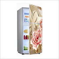 Self Adhesive Fridge Sticker Single/Double Door Full Size (160x60) Cm Fridge Stickers | Refrigerator Wall Stickers for Kitchen Decoration | Sticker for Fridge Door (PinkRose)-thumb4