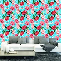 DeCorner - Self Adhesive Wallpaper for Walls (Bluish Garden) Extra Large Size (300x40) Cm Wall Stickers for Bedroom | Wall Stickers for Living Room | Wall Stickers for Kitchen | Pack of-1-thumb3