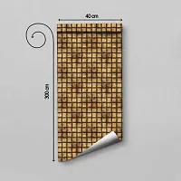 WALLWEAR - Self Adhesive Wallpaper For Walls And Wall Sticker For Home D&eacute;cor (BrownMate) Extra Large Size (300x40cm) 3D Wall Papers For Bedroom, Livingroom, Kitchen, Hall, Office Etc Decorations-thumb1