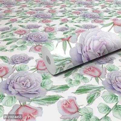DeCorner - Self Adhesive Wallpaper for Walls (Bengal Rose) Extra Large Size (300x40) Cm Wall Stickers for Bedroom | Wall Stickers for Living Room | Wall Stickers for Kitchen | Pack of-1-thumb0