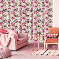 Self Adhesive Wallpapers (GlassFlower) Wall Stickers Extra Large (300x40cm) for Bedroom | Livingroom | Kitchen | Hall Etc-thumb2