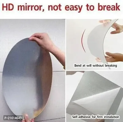 DeCorner -Self Adhesive Plastic Basin Mirror for Wall Stickers (30x20) cm Frameless Flexible Mirror for Bathroom | Bedroom | Living Room ( WZ | DiamondMirror) Mirror Wall Decor-thumb5