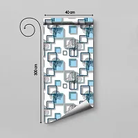 Self Adhesive Wallpapers (ChokorBlue) Wall Stickers Extra Large (300x40cm) for Bedroom | Livingroom | Kitchen | Hall Etc-thumb1