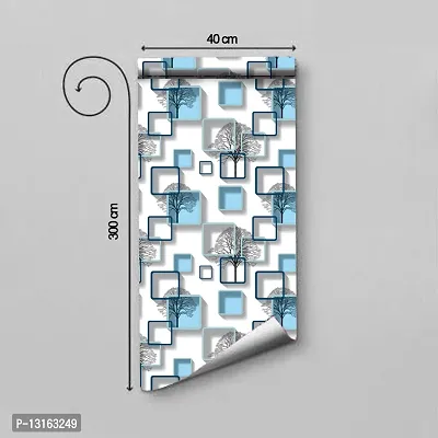 Self Adhesive Wallpapers (ChokorBlue) Wall Stickers Extra Large (300x40cm) for Bedroom | Livingroom | Kitchen | Hall Etc-thumb2