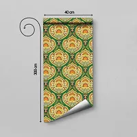Self Adhesive Wallpapers (JaipurTextureYellow) Wall Stickers Extra Large (300x40cm) for Bedroom | Livingroom | Kitchen | Hall Etc-thumb1