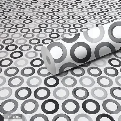 WALLWEAR - Self Adhesive Wallpaper For Walls And Wall Sticker For Home D&eacute;cor (CircleWall) Extra Large Size (300x40cm) 3D Wall Papers For Bedroom, Livingroom, Kitchen, Hall, Office Etc Decorations