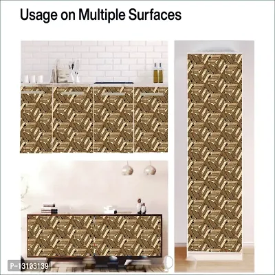 WALLWEAR - Self Adhesive Wallpaper For Walls And Wall Sticker For Home D&eacute;cor (GoldenPatti) Extra Large Size (300x40cm) 3D Wall Papers For Bedroom, Livingroom, Kitchen, Hall, Office Etc Decorations-thumb5